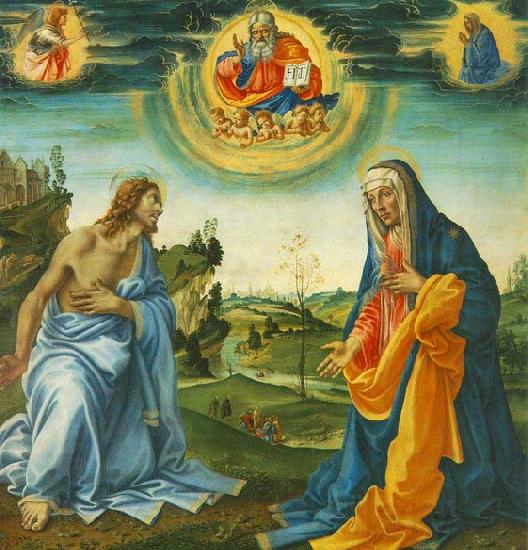 Fra Filippo Lippi The Intervention of Christ and Mary Spain oil painting art